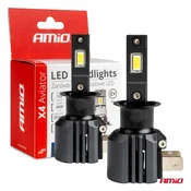 shumee X4 Aviator Series LED avtomobilske žarnice H3 6500K Canbus AMIO-03762