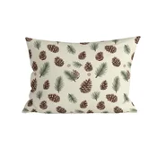 Bombažna prevleka za vzglavnik PINE CONES 50x70 cm, barvna