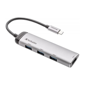 Multifunkcijski USB Hub Verbatim s štirimi USB 3.2 vhodi