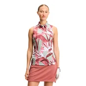 Ženska majica J.Lindeberg Dena Print Sleeveless Polo Paradise Jadeite S