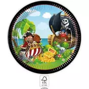 Procos Papirnati krožnik za zabavo 23 cm Pirati -