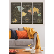 WALLXPERT Dekorativna uramljena MDF slika (3 komada) Artsmdfdkset11