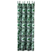 Nikcorp Zunanja vodoodporna vrtna zavesa tropa listi, poliester 132x275 cm, UV zaščita in odpornost na veter, neprozorna zasebnost za balkon in teraso, sponke za hitro montažo in pranje do 30 °C, zelena