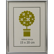 Karako Foto okvir 15x20 cm, plastika, namizni, stenski, 95 srebrn