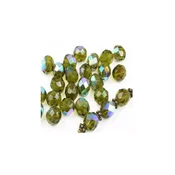 Ceške perle polirane 8 mm maslinasta AB