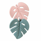 Saro Baby silikonske igrače za grizenje Jungle Mint/Blossom