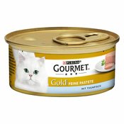 Ekonomično pakiranje Gourmet Gold Mousse 24 x 85 g - Mix s mesom i ribom (kunić, piletina, losos, bubrezi)