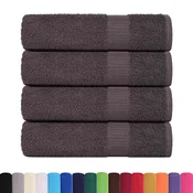 shumee vidaXL Brisače za tuširanje 4 kos FROGN antracit 70x140 cm 100% bombaž