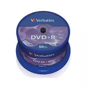 DVD+R Disk Verbatim 4,7 GB, 16x,(AZO) 50kom