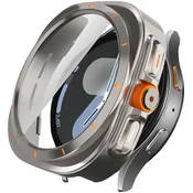 GS Ovitek 2 v 1 + kaljeno steklo za Samsung Galaxy Watch 6 40 mm, titanovo zlato