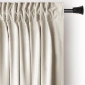 Bež žametna zavesa za delno zatemnitev 140x270 cm Pleat – Restilo