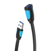 Plosnati USB 3.0 ekstender Vention VAS-A13-B300 3m crni