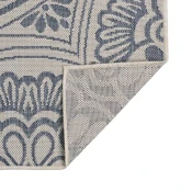 MAISON CHIC Zunanja Preproga, Rug ploščato tkanje 140x200 cm modri vzorec, (22122361)