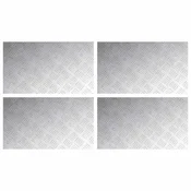 Vidaxl Stopnice Pravokotna 4 szt. srebrna 70 x 40 cm Aluminij
