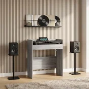 vidaXL DJ miza Siva Sonoma 102 x 45 x 102 cm Inženirski les