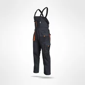Sara Workwear Delovne hlače z oprsnikom KING grafitno-oranžne LS (48)