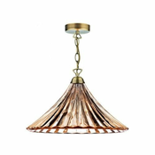Där Lighting ARD866 -luster na lancu ARDECHE 1xE27/60W/230V mesing/zadimljeno braon