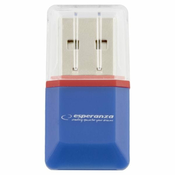Esperanza ESPERANZA MICRO SD USB BRALNIK KARTIC MODRA