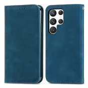 Modra Elegantna Flip torbica (Samsung Galaxy S23 Ultra)
