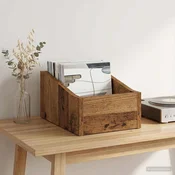 Kutija za LP ploce Staro drvo 23 x 33 x 16 cm Konstruirano drvo