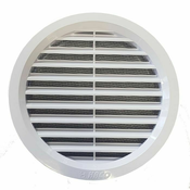 HACO Prezračevalna rešetka Circular ventilation grille with VM mesh, ? 100 mm, white 0409
