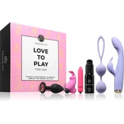 Uživancija škatla - vibratorski komplet - 6 delni (roza-vijolična)