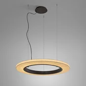 Bover LED viseča svetilka Roda S/90, rjava/kremasta barva, TRIAC - Dnevna soba/jedilnica - Dizajn - rjava, kremna - Tkanine/tekstil
