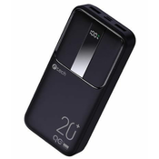 C-Tech Powerbank 20000mAh, Li-Pol, 22,5W, USB-C/USB-A/micro USB