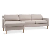 Sofa HELLERUP chaise longue beige