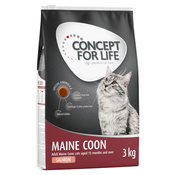 Snižena cijena! 10 kg / 9 kg Concept for Life - Maine Coon Adult losos (3 x 3kg)