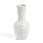 EVVIVA Vaza Zig 15x30,5cm / bijela / keramika