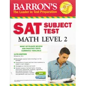 BARRONS SAT SUBJECT TEST - MATH LEVEL 2