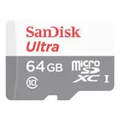 SanDisk MicroSDXC kartica 64GB Ultra (80MB/s, Class 10, Android) + adapter