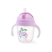 BabyOno Be Active Sippy Cup with Weighted Straw šalica za ucenje pijenja sa slamkom 6 m+ Butterfly 240 ml