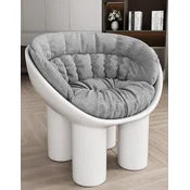 Casa Padrino luxury designer armchair with elephant legs white/gray 84 x 57 x H. 63 cm - Living room armchair - Living Room Furniture - Hotel Furniture - Luxury Quality - Made in Italy