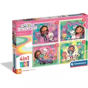 Clementoni - Puzzle 4v1 Gabbyjeva lutkovna hiša - 1 - 39 kosov