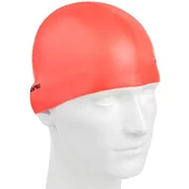 Mad wave neon swim cap red