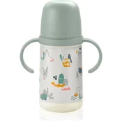 Suavinex Walk Second steklenička za otroke z ročaji 6 m+ Green 270 ml