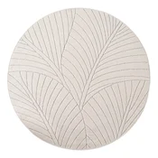Kremno bela okrogla notranja in zunanja preproga o 160 cm Nova 1203 – Ayyildiz Carpets