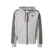ADIDAS ORIGINALS Jopa na zadrgo Adicolor pegasto siva/črna
