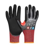 Rukavice radne Wet cut F plus vel.10 XL bordo/crne Gebol
