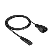 Napajalni kabel IEC C7/C14 AK-PC-15A, podaljšek za UPS PDU PC, 1,5 m