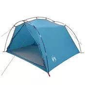 vidaXL Tunelski šotor Modra 4 osebe 185T poliester s PU premazom