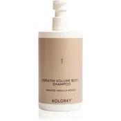 Kolorky Keratine Volume Boost Shampoo šampon za volumen Minted Vanilla Woods 390 ml