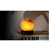 LED namizna svetilka v temni naravni barvi s steklenim senčilom (višina 9 cm) Sand Storm – Gingko