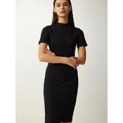 Happiness Istanbul Womens Black Crew Neck Camisole Dress