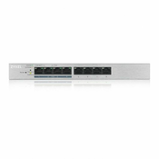 Zyxel GS1200-8HP 8-portno namizno gigabitno spletno pametno stikalo, 4x PoE 802.3at, PoE budget 60W, brez ventilatorja