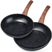 shumee Komplet granitnih ponv BLACK&WOOD 20/24 cm, 2 kosa.
