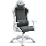SENSE7 Igralni stol Fuku PU Suede, Belo-Sivi