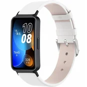 GS Usnjen pašček za Huawei Band 8/Huawei Band 9/Huawei Band 10, bel